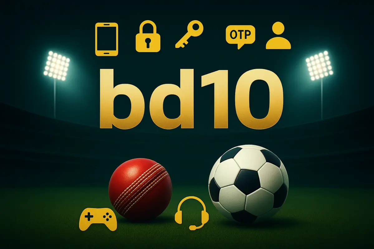 bd10 (BD Bd10 Games) login পেজে মোবাইল ফোনে নম্বর, পাসওয়ার্ড ও OTP দিয়ে প্রবেশের দৃশ্য